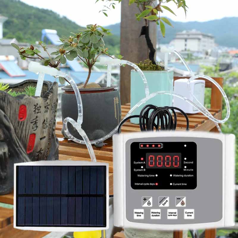 Smart Garden Tools - جهاز الري بالتنقيط للطاقة الشمسية الأوتوماتيكي،