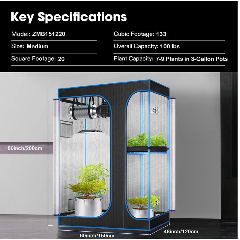 Grow Tent Complete Kit - مجموعة كاملة لخيمة الزراعة الداخلية C3