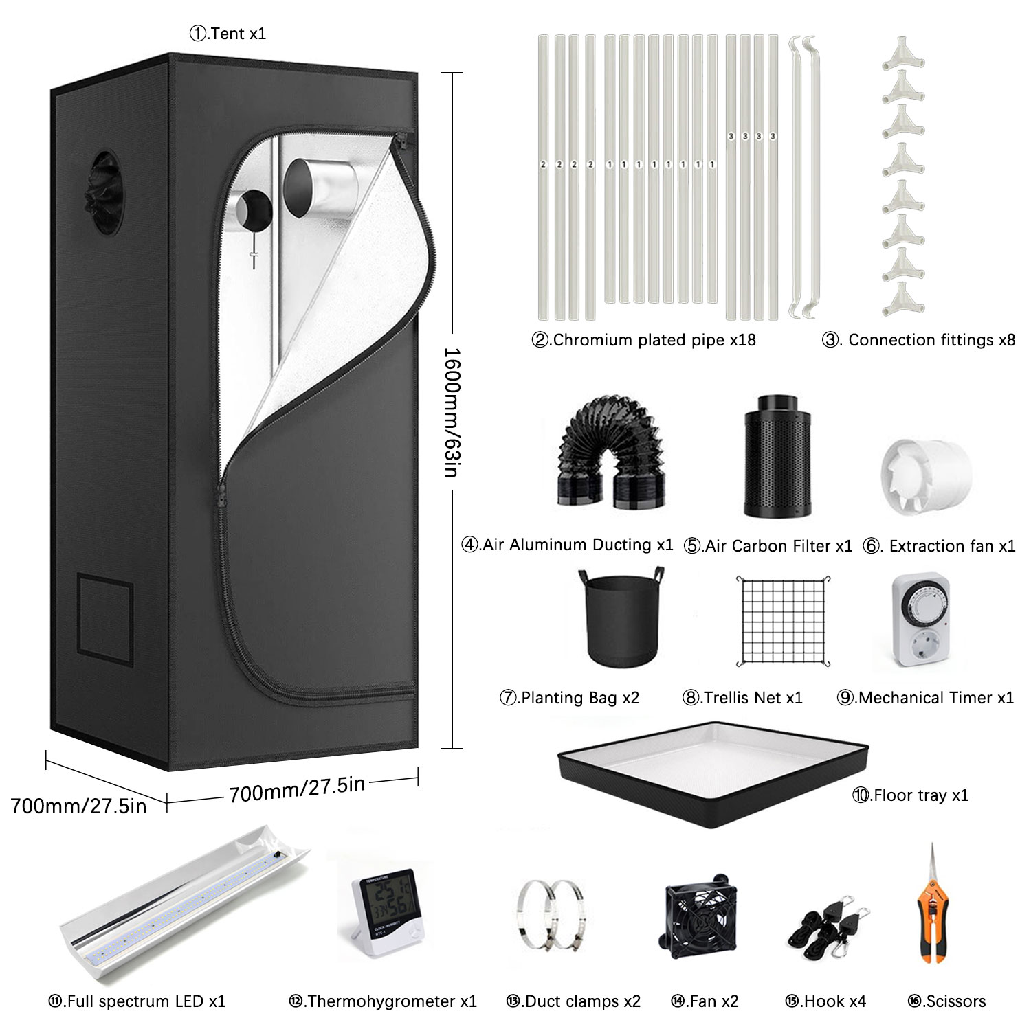 خيمة نمو 4 × 4 مجموعة كاملة LE - مراجعة Grow Tent Complete Kit وسعره