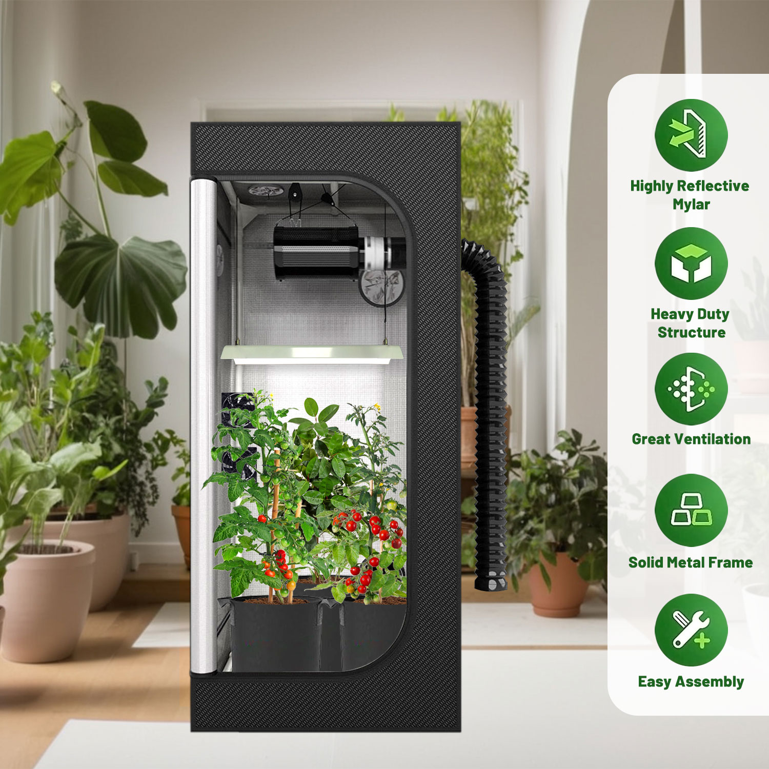 خيمة نمو 4 × 4 مجموعة كاملة LE - مراجعة Grow Tent Complete Kit وسعره