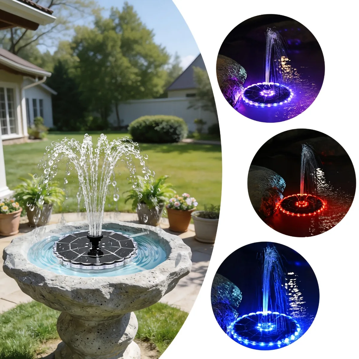 نافورة شمسية خارجية 3.5 واط لل - مراجعة Smart Garden Lighting System وسعره