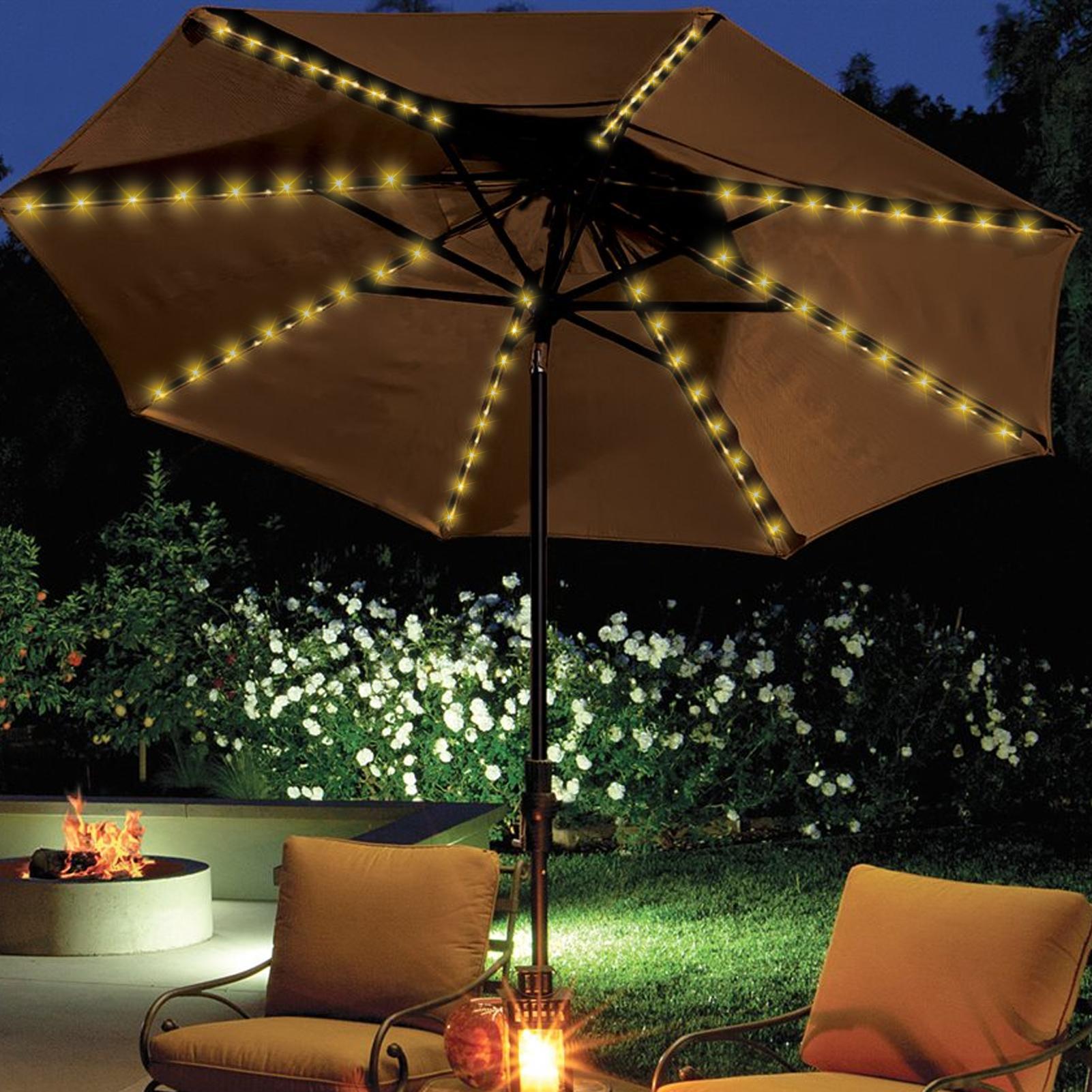 مصباح شمسي على شكل مظلة مع 104 - مراجعة Smart Garden Lighting System وسعره