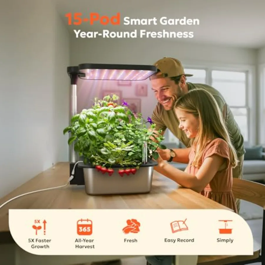 طقم حديقة أعشاب داخلية مع 15 ك - مراجعة Smart Garden Construct وسعره